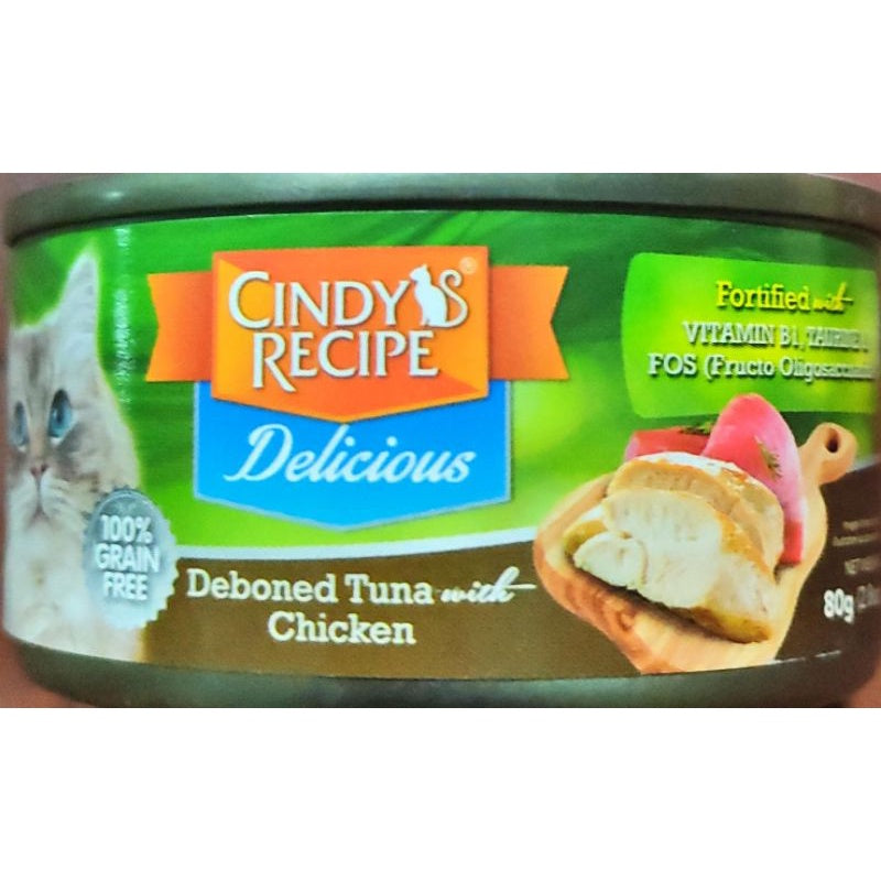 Cindy's Recipe Delicious Deboned Tuna Grain Free 80g