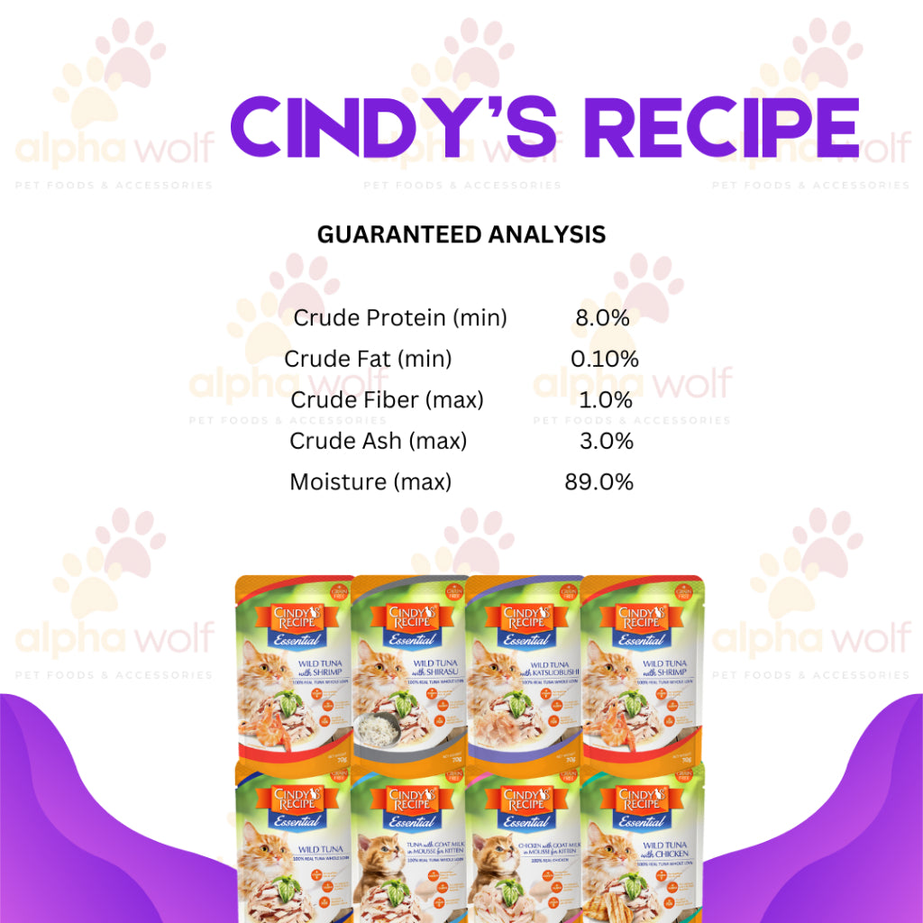 Cindy's Recipe Essential Wet Cat Food 70g
