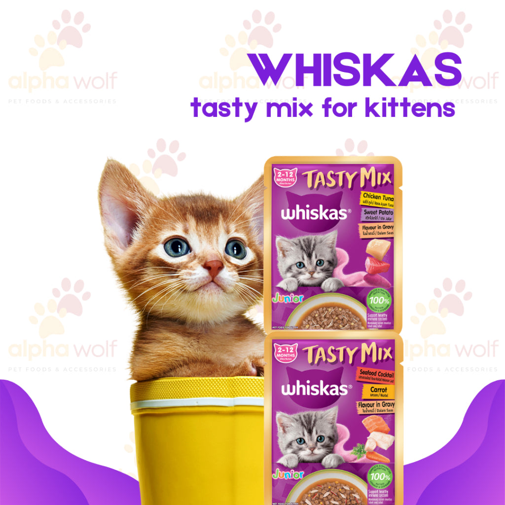 Whiskas Pouch Wet Cat Food 80g Plain 70g Tasty Mix
