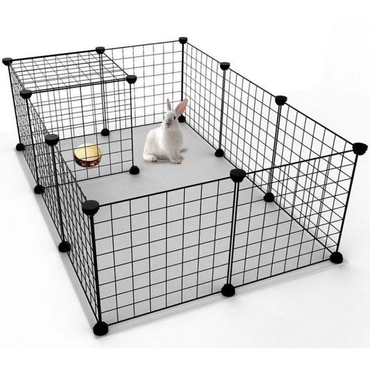Dog, cat and Rabbit Stackable Cage DIY Pet Fence/ Playpen Metal Wire 35x35cm
