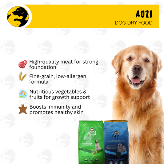 Aozi Lamb Organic Apple for Puppy and Adult Dog Food Dry