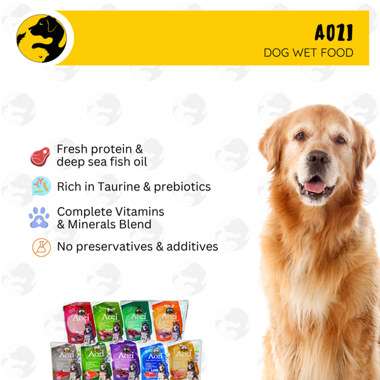 Aozi Organic Wet Dog Food Pouch for All Stages 100g