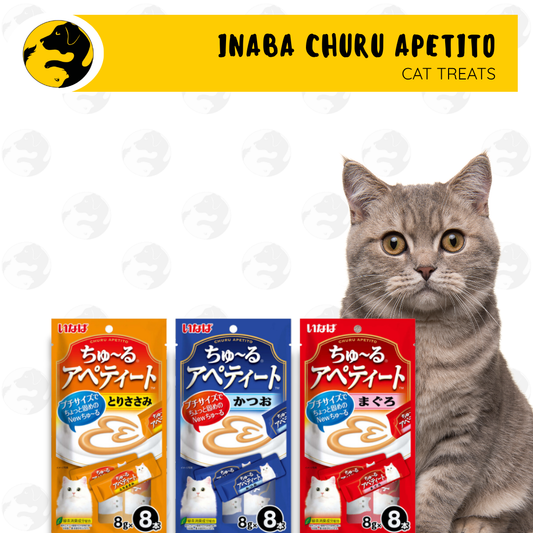 Ciao Inaba Churu Apetito Wet Cat Treats 8g x 8 Sticks Pack
