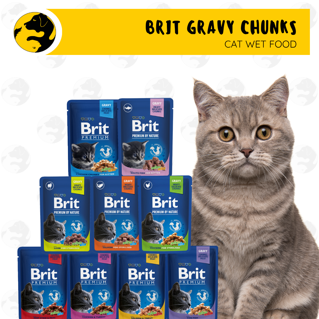 Brit Premium Gravy Chunky Cat Wet Food In Pouch 100g