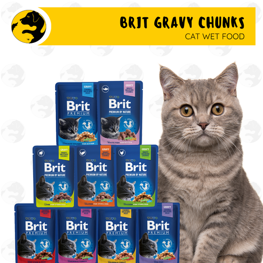 Brit Premium Gravy Chunky Cat Wet Food In Pouch 100g