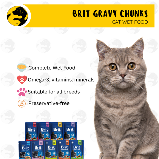 Brit Premium Gravy Chunky Cat Wet Food In Pouch 100g