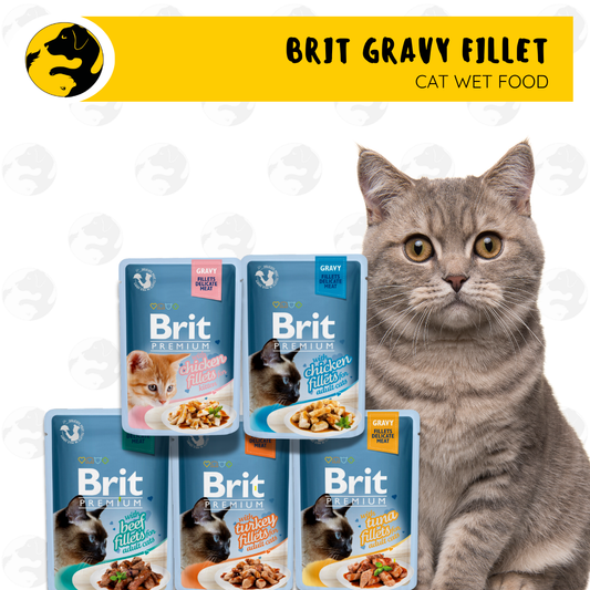 Brit Premium in Gravy Fillet Cat Wet Food 85g