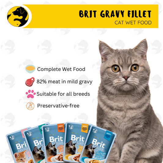 Brit Premium in Gravy Fillet Cat Wet Food 85g