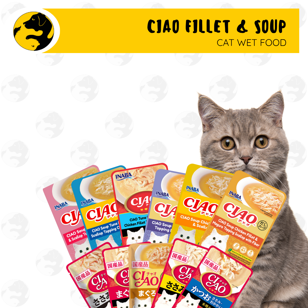 Ciao Pouch Creamy and Soup Fillet Wet Cat Food 40g x 1 Pouch
