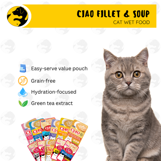 Ciao Pouch Creamy and Soup Fillet Wet Cat Food 40g x 1 Pouch