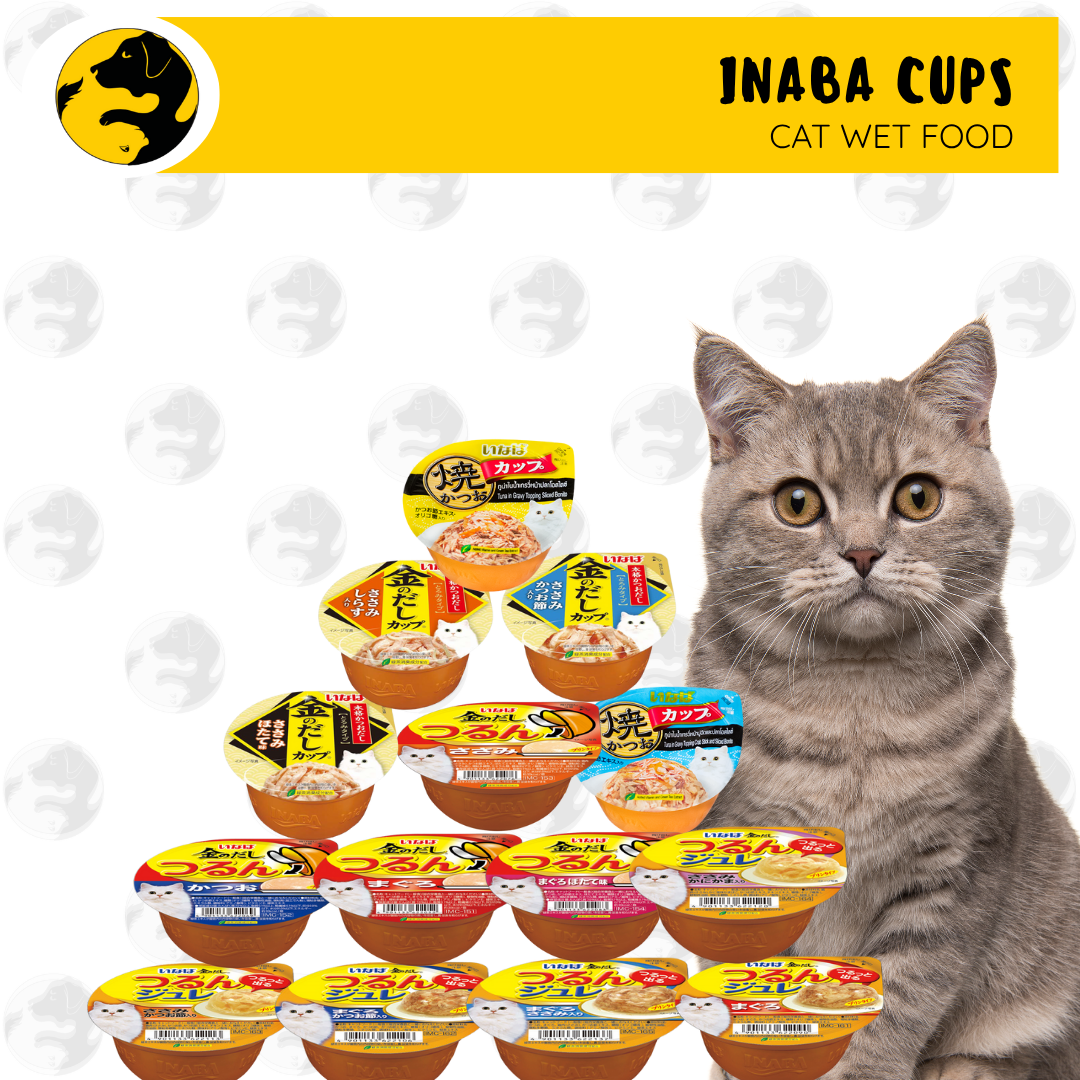 Ciao Inaba Gravy Tuna 80g, Gravy Chicken 70g, Pudding 65g, Soft Jelly 65g Wet Cat Food Cup