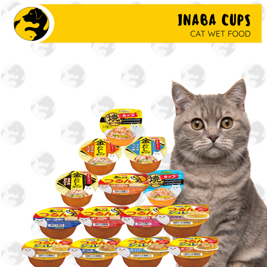 Ciao Inaba Gravy Tuna 80g, Gravy Chicken 70g, Pudding 65g, Soft Jelly 65g Wet Cat Food Cup