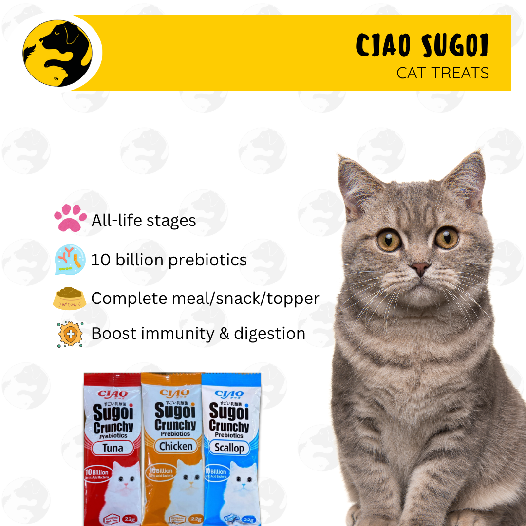 Ciao Sugoi Crunchy Prebiotics Cat Treats 22g