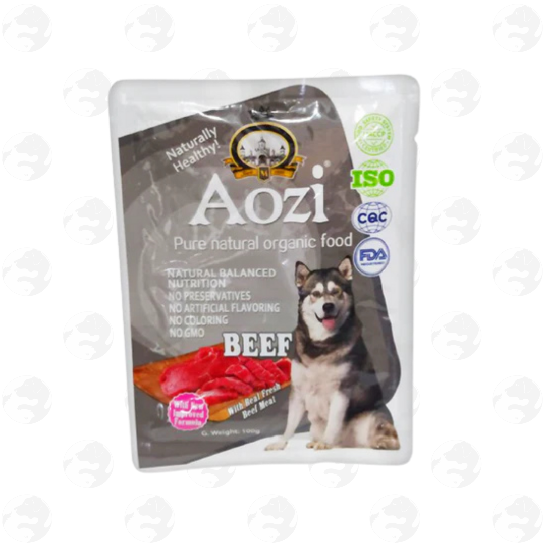 Aozi Organic Wet Dog Food Pouch for All Stages 100g