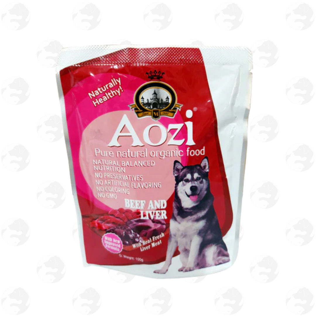 Aozi Organic Wet Dog Food Pouch for All Stages 100g