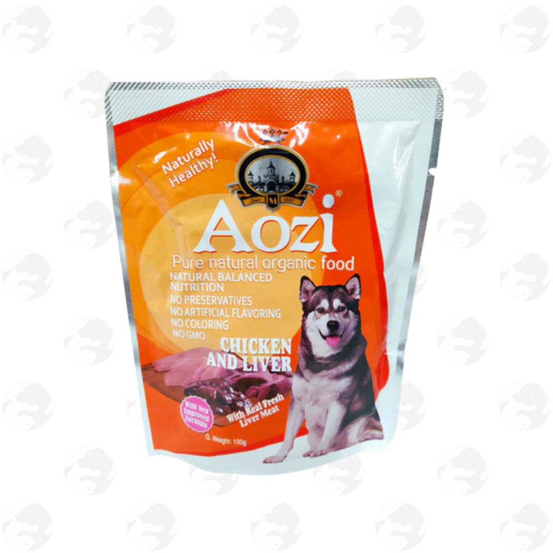 Aozi Organic Wet Dog Food Pouch for All Stages 100g