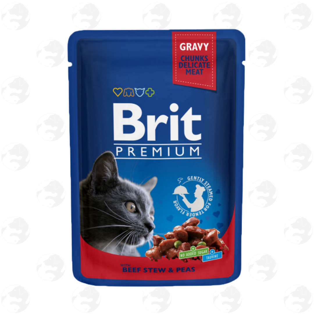 Brit Premium Gravy Chunky Cat Wet Food In Pouch 100g