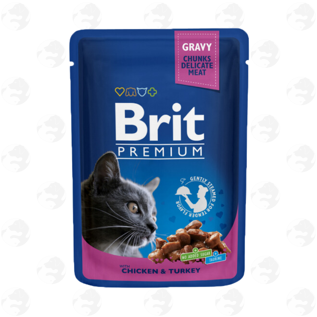 Brit Premium Gravy Chunky Cat Wet Food In Pouch 100g