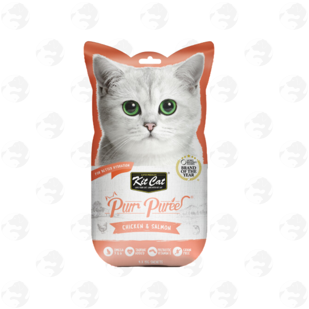 Kit Cat Purr Puree and Purr Puree Plus 4 Sticks Cat Treat
