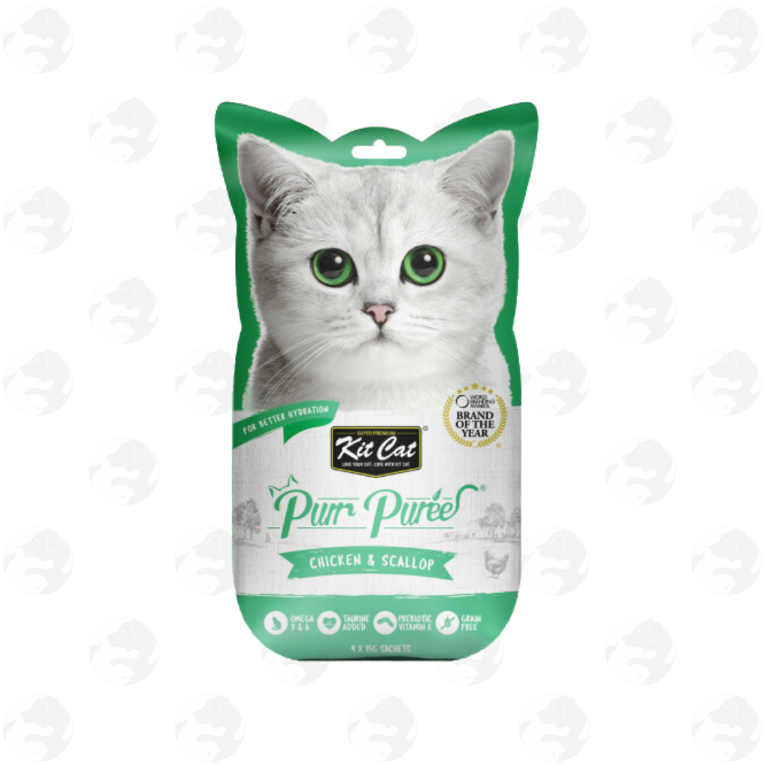 Kit Cat Purr Puree and Purr Puree Plus 4 Sticks Cat Treat