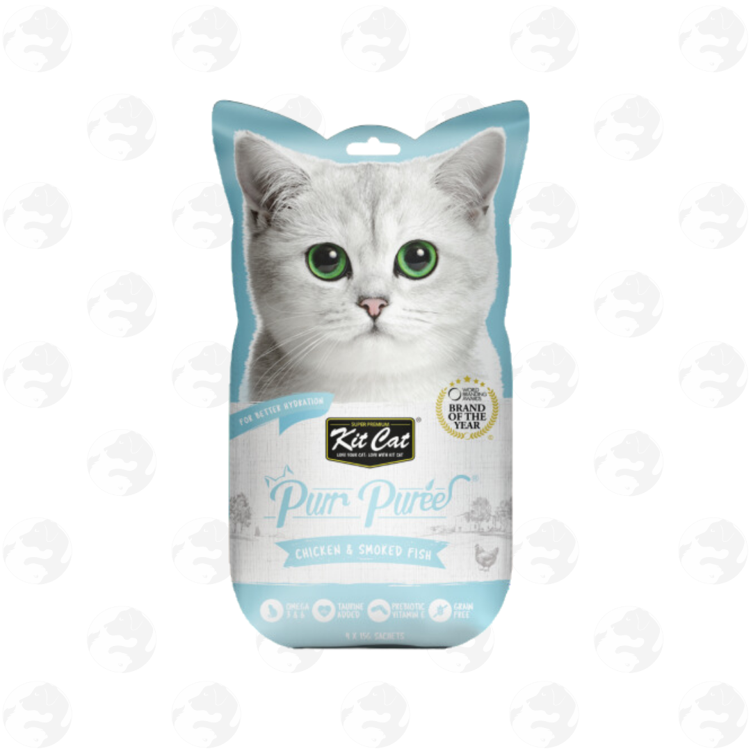 Kit Cat Purr Puree and Purr Puree Plus 4 Sticks Cat Treat