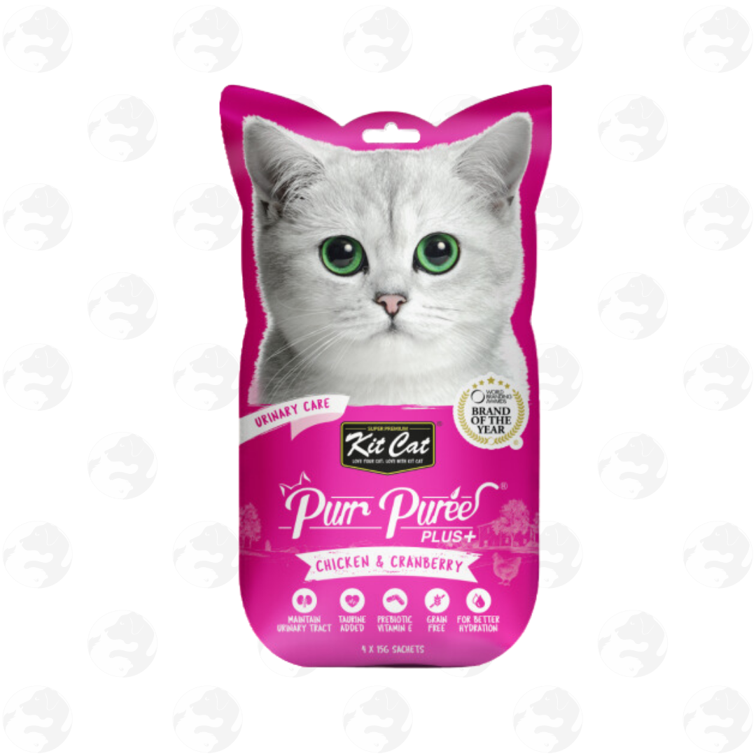 Kit Cat Purr Puree and Purr Puree Plus 4 Sticks Cat Treat