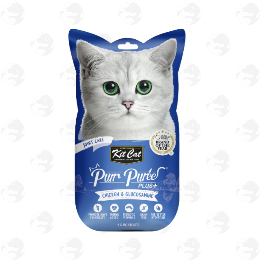 Kit Cat Purr Puree and Purr Puree Plus 4 Sticks Cat Treat