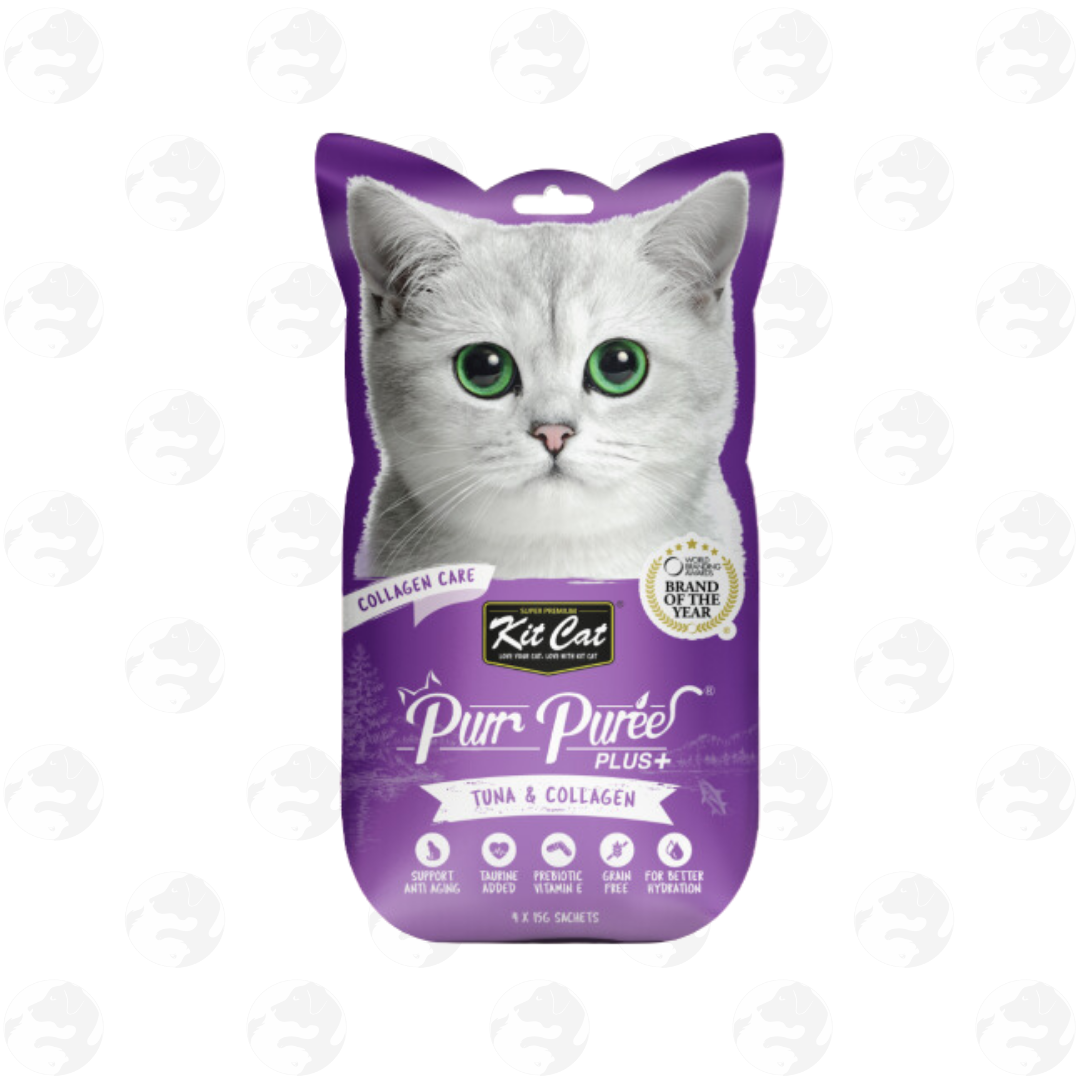 Kit Cat Purr Puree and Purr Puree Plus 4 Sticks Cat Treat