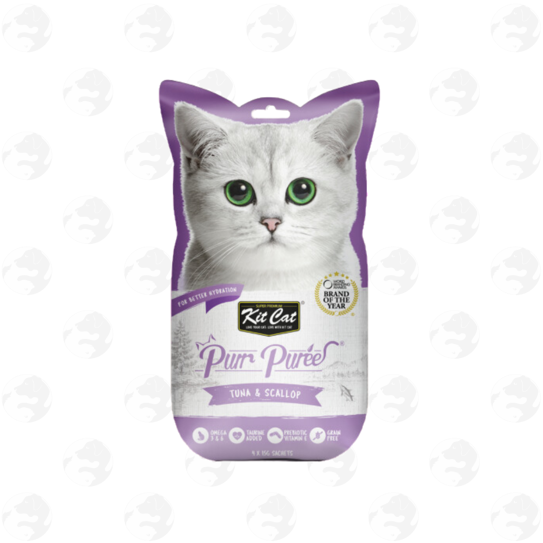 Kit Cat Purr Puree and Purr Puree Plus 4 Sticks Cat Treat