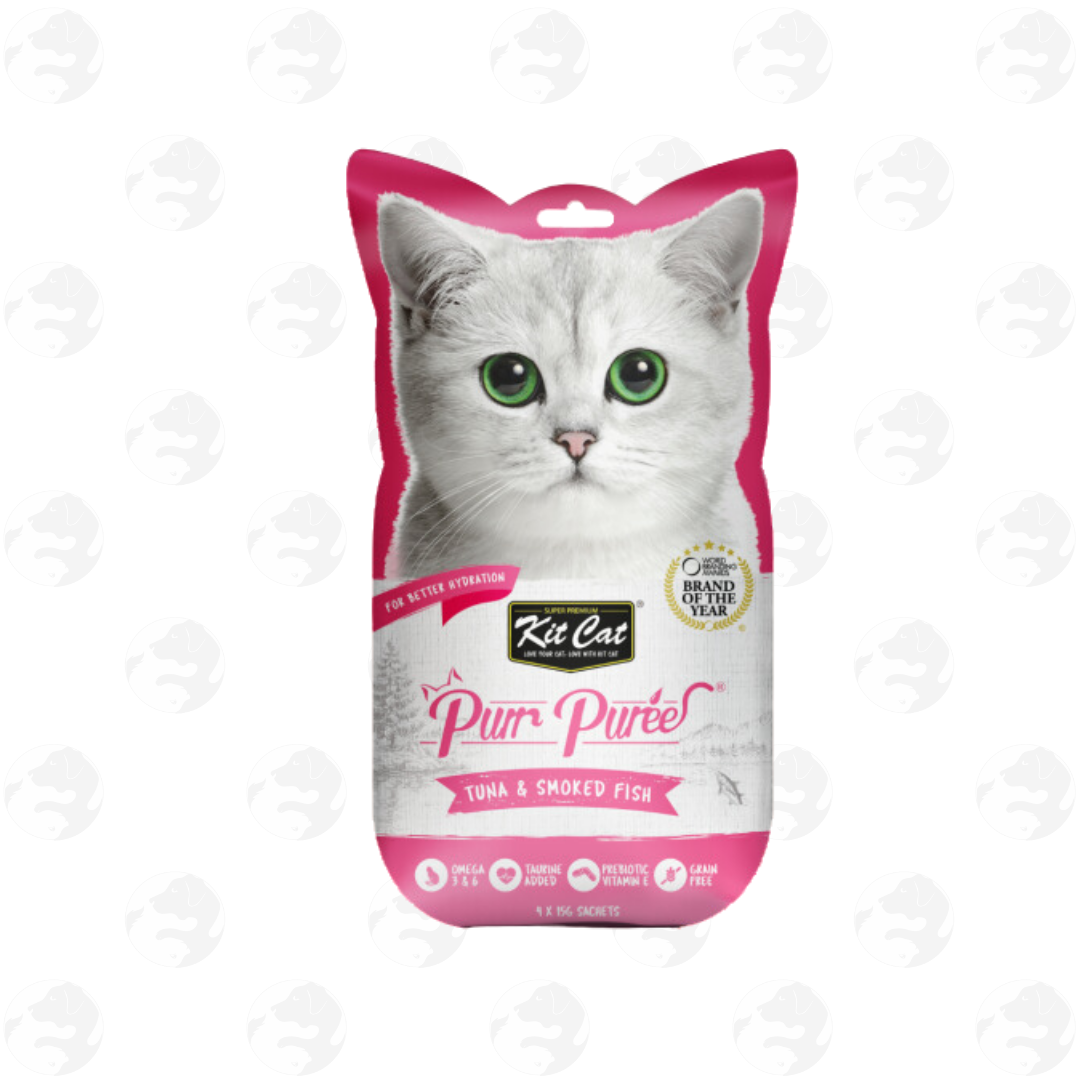 Kit Cat Purr Puree and Purr Puree Plus 4 Sticks Cat Treat