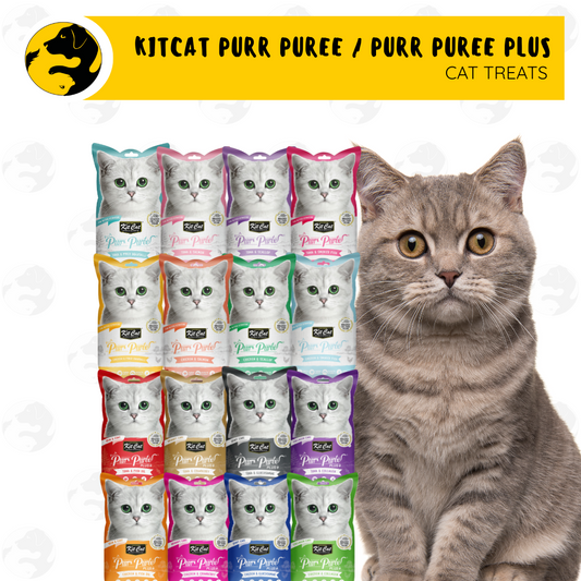 Kit Cat Purr Puree and Purr Puree Plus 4 Sticks Cat Treat