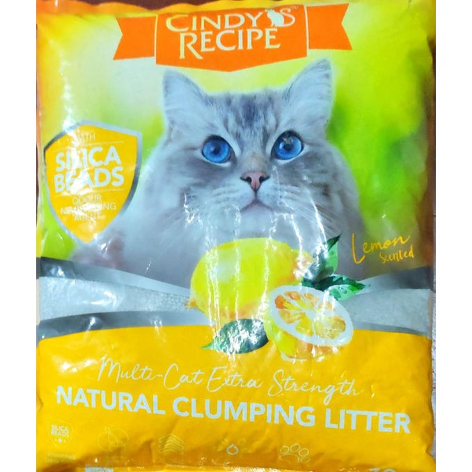 Cindy Recipe Natural Clumping Bentonite Cat Litter 10L Silica Beads