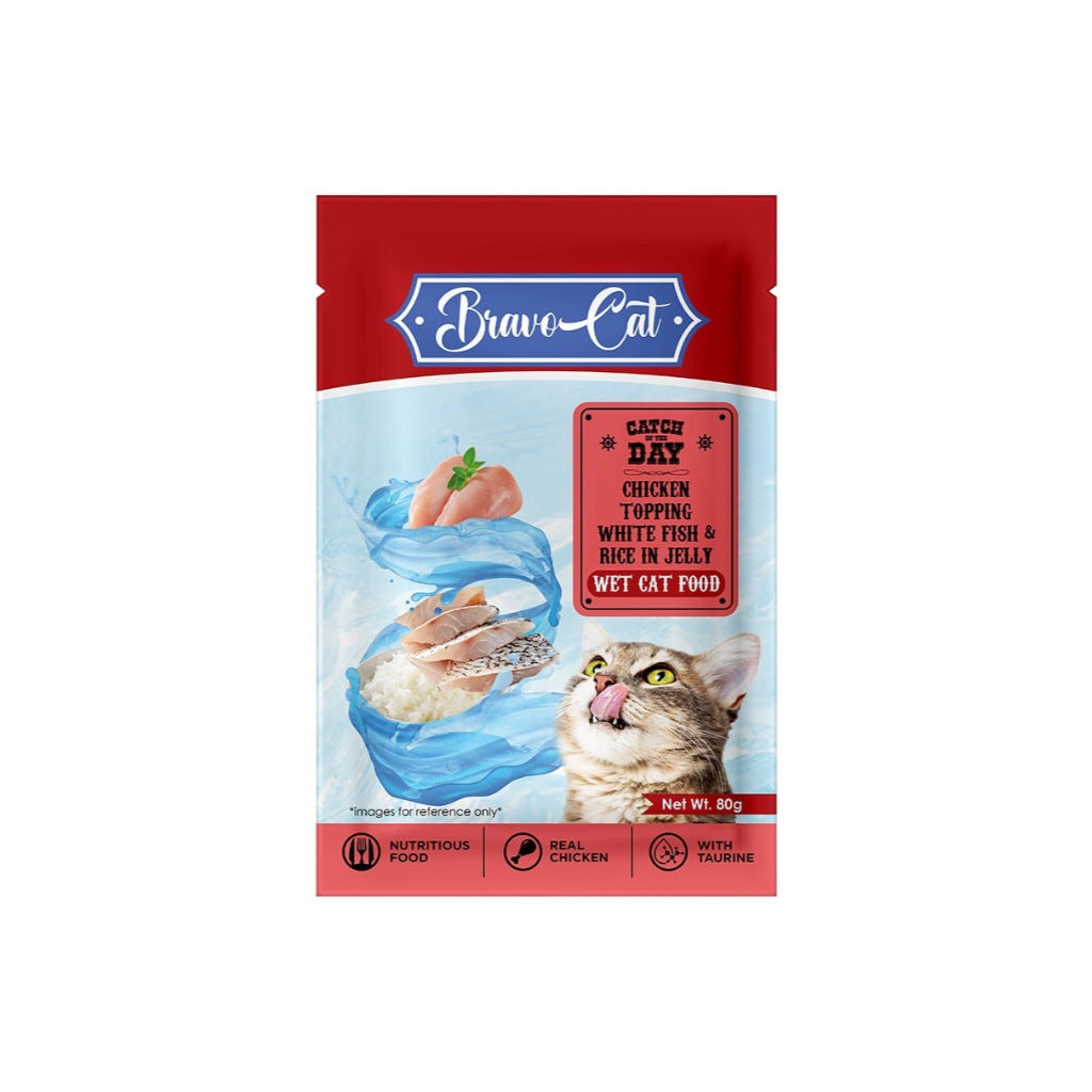 Bravo Wet Cat Food Pouch 80g