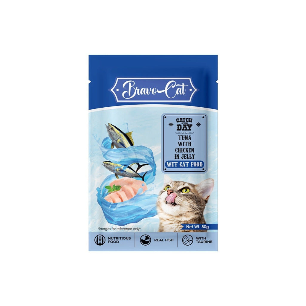 Bravo Wet Cat Food Pouch 80g