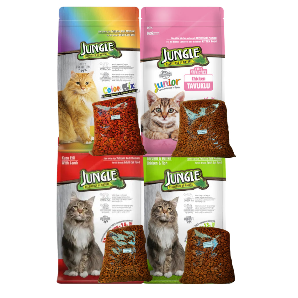 Jungle Dry Cat Food For Adult or Kitten 1kg