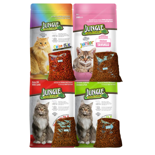 Jungle Dry Cat Food For Adult or Kitten 1kg