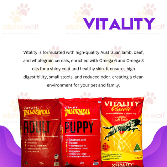 Vitality Adult, Puppy, Value Meal 15Kg