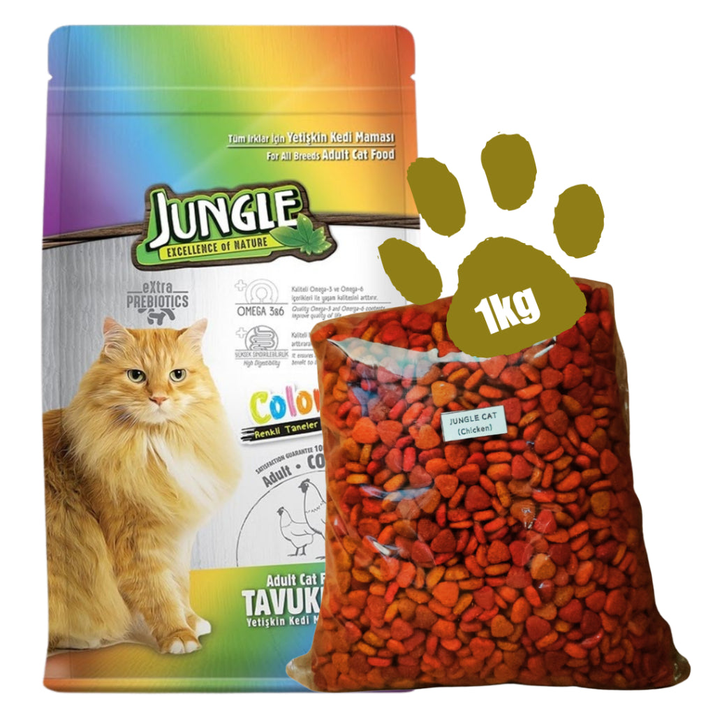 Jungle Dry Cat Food For Adult or Kitten 1kg