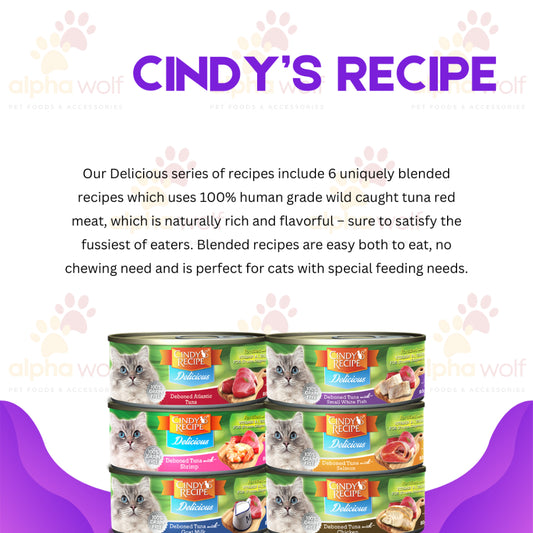 Cindy's Recipe Delicious Deboned Tuna Grain Free 80g