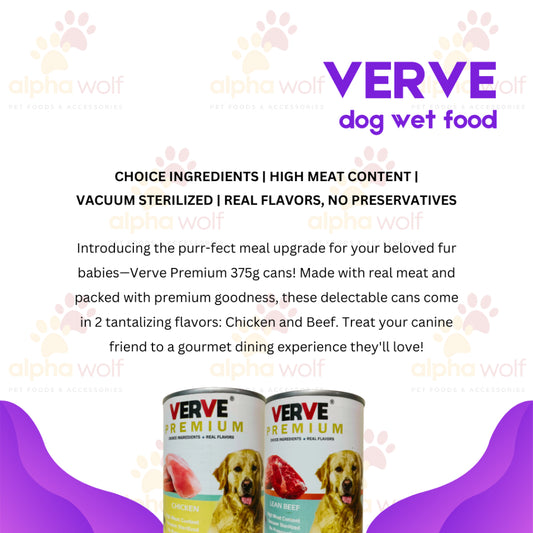 Verve Wet Dog Food in Can 375g