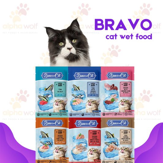 Bravo Wet Cat Food Pouch 80g