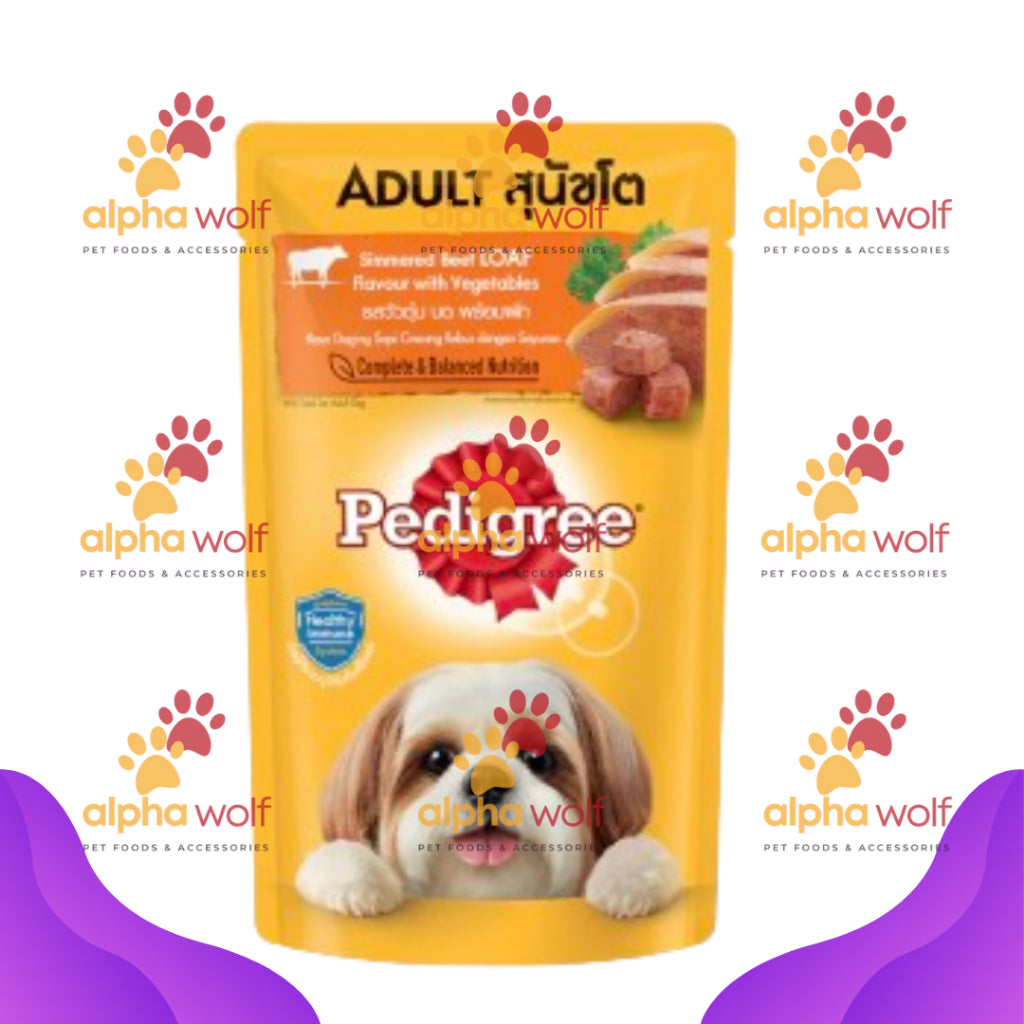 Pedigree Wet Food For Adult Dog, Complete And Balance Nutrition 130g