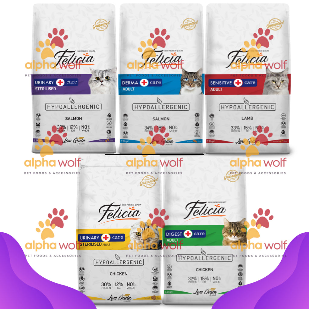 Felicia Hypoallergenic Low Grain Cat & Kitten Dry Food 2kg