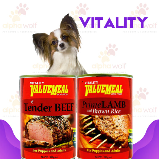 Vitality ValueMeal Can For Puppy and Adult Dog Wet Food 390g