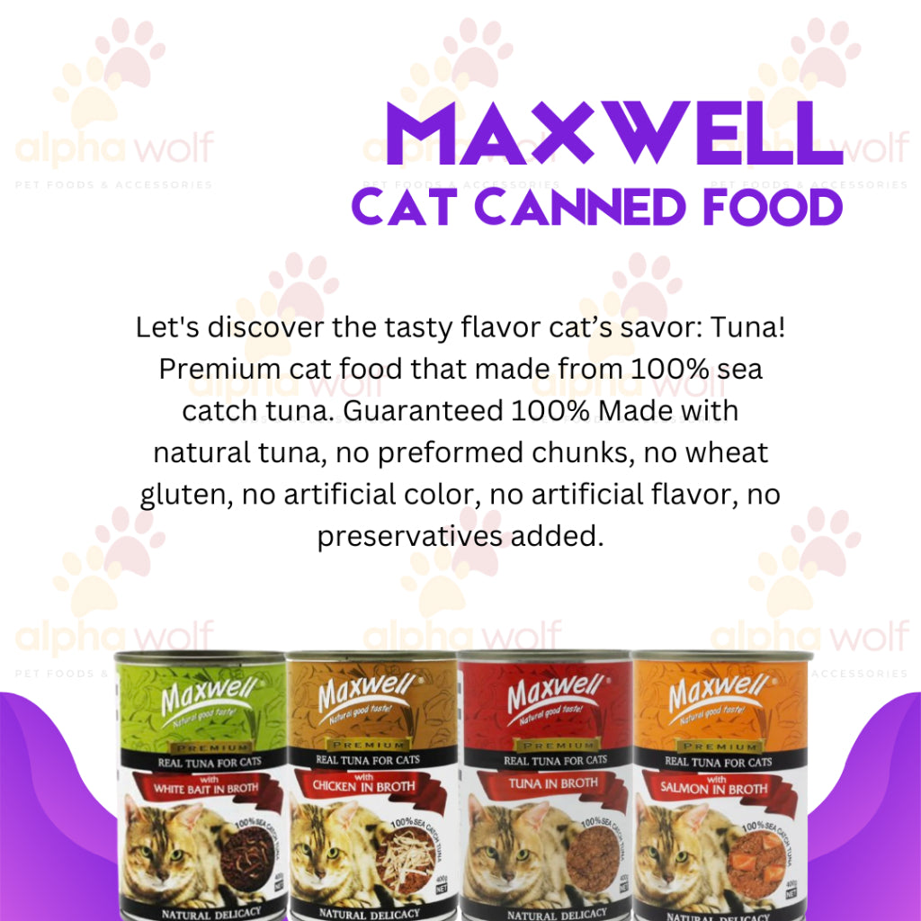 Maxwell Premium Real Tuna Canned Cat Food 400g