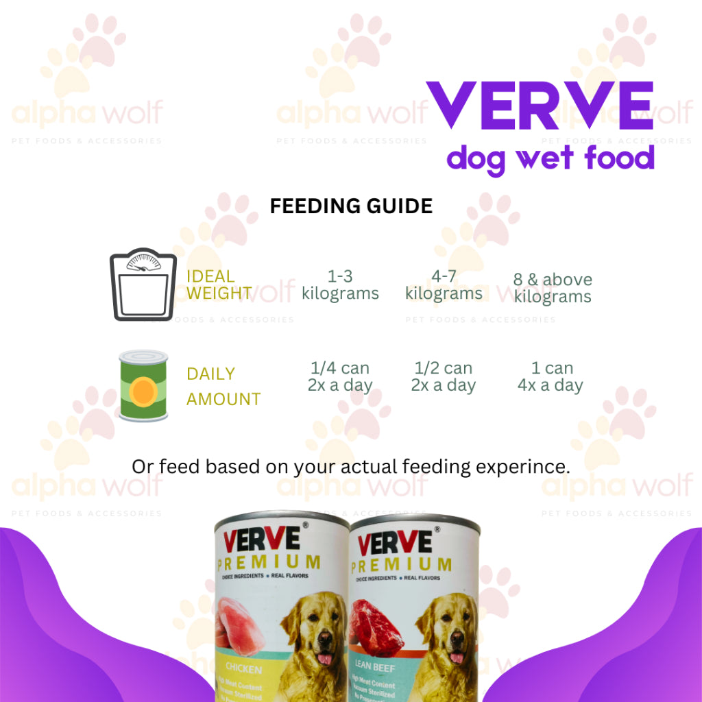 Verve Wet Dog Food in Can 375g