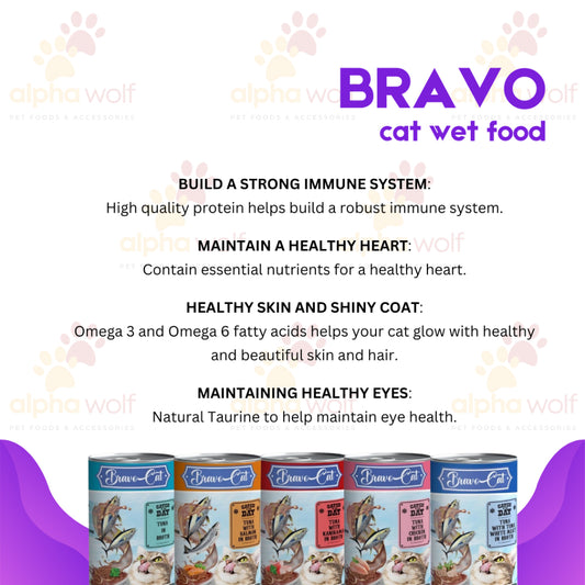 Bravo Wet Cat Canned Food 400g