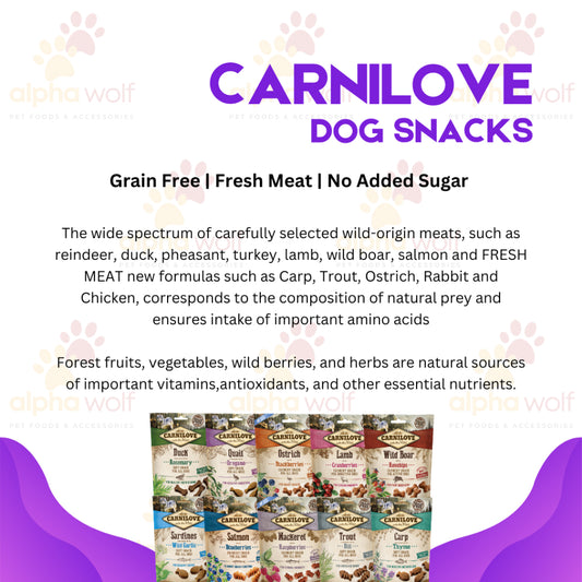 Carnilove Premium Dog Treats 200G Grain-Free