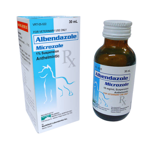 Microzole Albendazole Dewormer for Dog and Cats 30ml