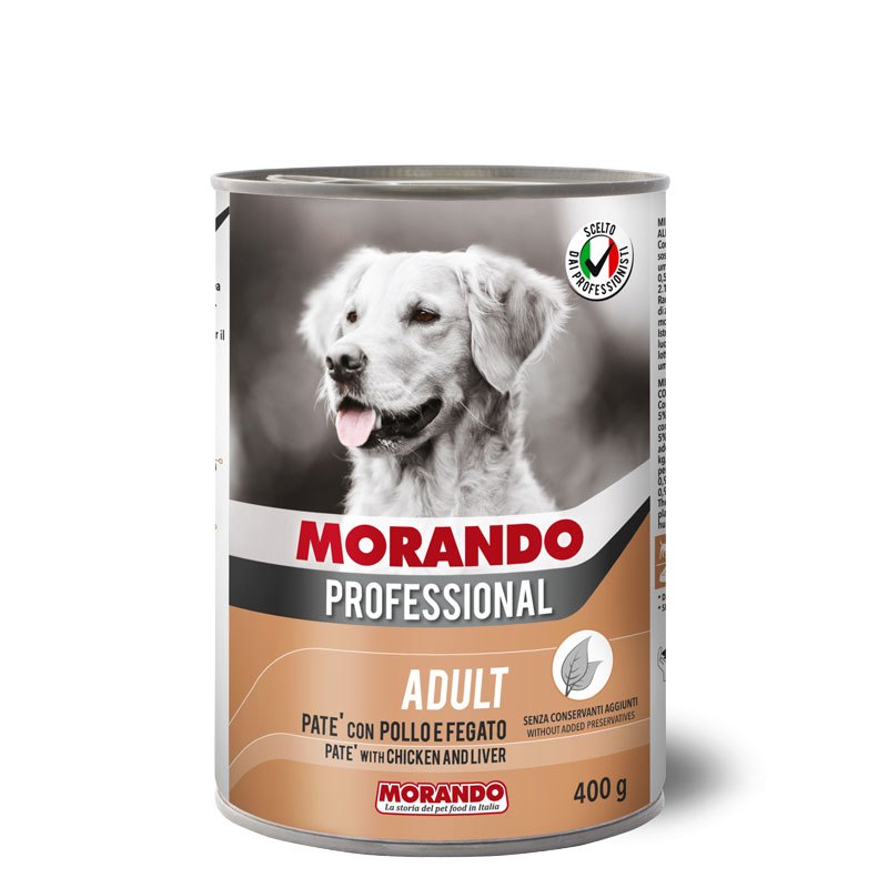 Morando Professional Organic Pate Veal Dog Food in Can 400g